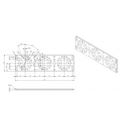 144mm x 40mm Flat Bracket (2 pack)