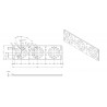 144mm x 40mm Flat Bracket (2 pack)