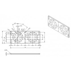 96mm x 40mm Flat Bracket (2 pack)