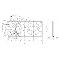 96mm Adjustable Flat Bracket (2 pack)