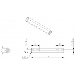 48mm Standoff (12 pack)