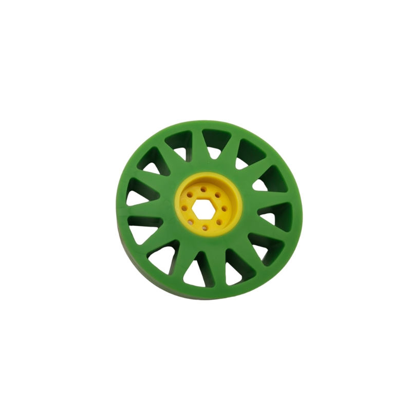 100mm Flex Wheel - 35A - 25mm wide - 1/2" Inner Hex - Green