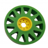 100mm Flex Wheel - 35A - 25mm wide - 1/2" Inner Hex - Green