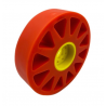 100mm Flex Wheel - 40A - 25mm wide - 1/2" Inner Hex - Orange