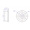 WSR Flange Bearing 6mm(ID)x 22mm(OD) - 2 pack